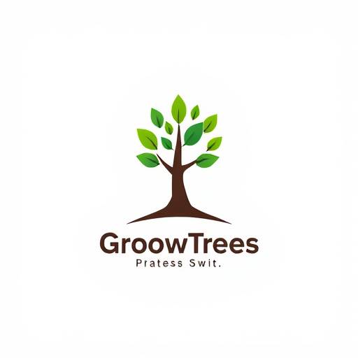 SuccesGroei Logo: Een gestileerde boom die groei symboliseert